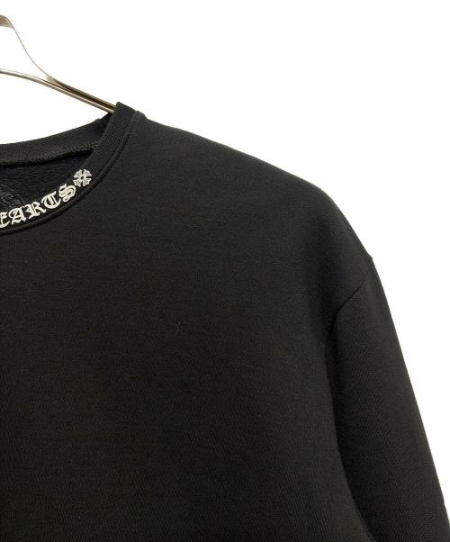 CHROME HEARTS（クロムハーツ）CHROME HEARTS (クロムハーツ) ネックロゴスウェット ブラック サイズ:Mの古着・服飾アイテム