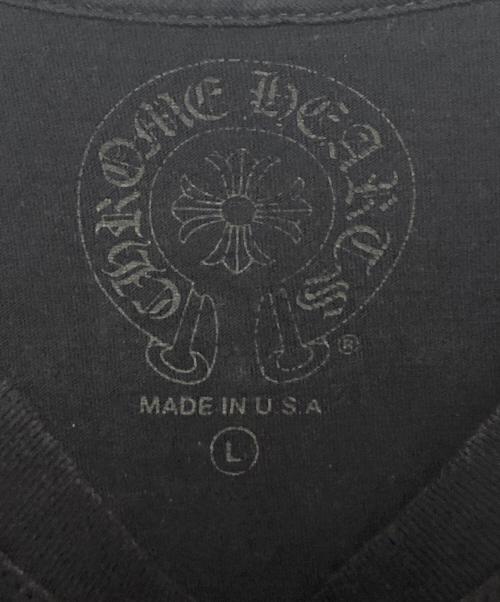 CHROME HEARTS（クロムハーツ）CHROME HEARTS (クロムハーツ) スクロールラベルポケットTシャツ ブラック サイズ:Lの古着・服飾アイテム