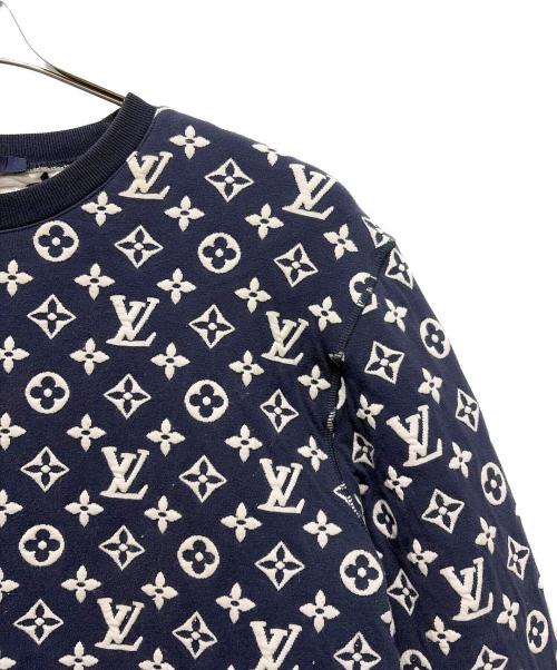 LOUIS VUITTON（ルイ ヴィトン）LOUIS VUITTON (ルイ ヴィトン) 21SS モノグラムスウェット/クルーネックスウェット/総柄スウェット ネイビー サイズ:XLの古着・服飾アイテム