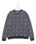 LOUIS VUITTON（ルイ ヴィトン）の古着「21SS モノグラムスウェット/クルーネックスウェット/総柄スウェット」｜ネイビー