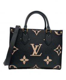 LOUIS VUITTON（ルイ ヴィトン）の古着「オンザゴーPM モノグラム・アンプラント」｜ブラック