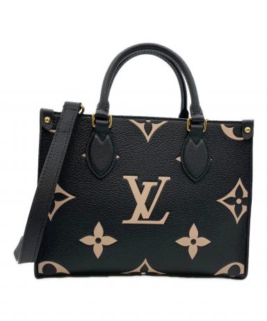 LOUIS VUITTON OnTheGo PM ブラック 中古・古着通販】LOUIS VUITTON (ルイ ヴィトン) オンザゴーPM