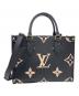 LOUIS VUITTON (ルイ ヴィトン) オンザゴーPM モノグラム・アンプラント ブラック：350000円