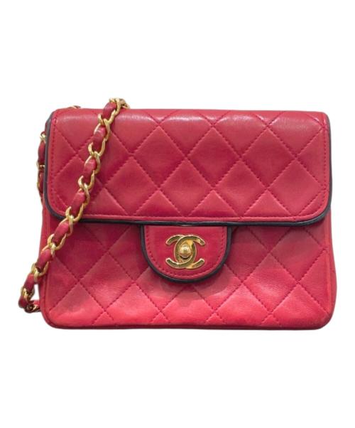 CHANEL（シャネル）CHANEL (シャネル) マトラッセ17/チェーンミニショルダーバッグ レッド サイズ:17の古着・服飾アイテム
