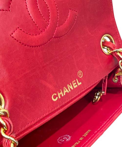 CHANEL（シャネル）CHANEL (シャネル) マトラッセ17/チェーンミニショルダーバッグ レッド サイズ:17の古着・服飾アイテム