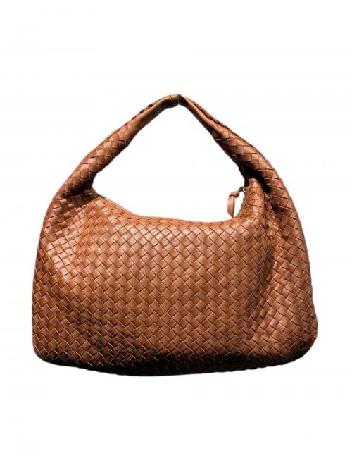 BOTTEGA VENETA（ボッテガベネタ）BOTTEGA VENETA (ボッテガベネタ) イントレチャート ホーボーバッグ  ブラウン サイズ:-の古着・服飾アイテム