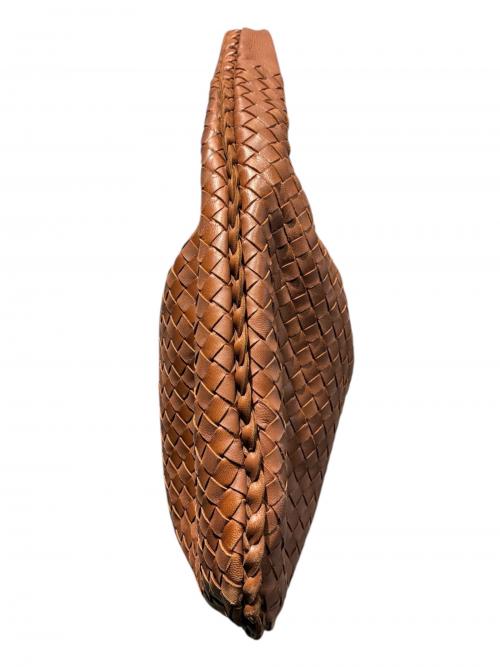 BOTTEGA VENETA（ボッテガベネタ）BOTTEGA VENETA (ボッテガベネタ) イントレチャート ホーボーバッグ  ブラウン サイズ:-の古着・服飾アイテム