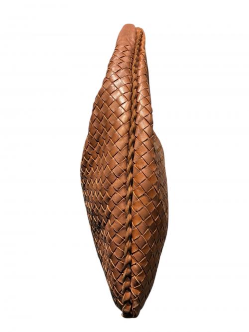 BOTTEGA VENETA（ボッテガベネタ）BOTTEGA VENETA (ボッテガベネタ) イントレチャート ホーボーバッグ  ブラウン サイズ:-の古着・服飾アイテム