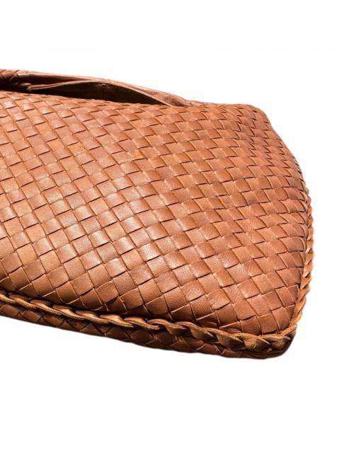 BOTTEGA VENETA（ボッテガベネタ）BOTTEGA VENETA (ボッテガベネタ) イントレチャート ホーボーバッグ  ブラウン サイズ:-の古着・服飾アイテム