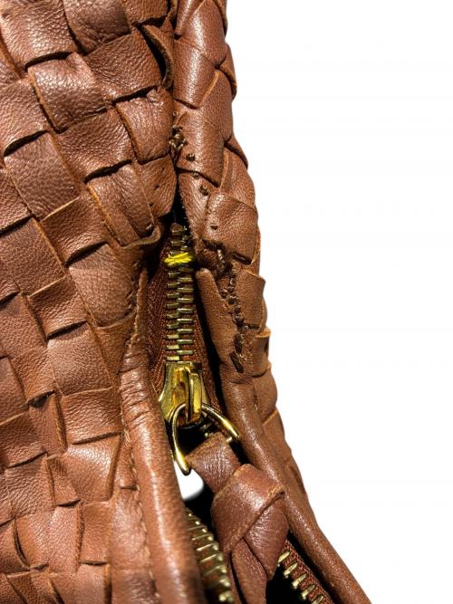 BOTTEGA VENETA（ボッテガベネタ）BOTTEGA VENETA (ボッテガベネタ) イントレチャート ホーボーバッグ  ブラウン サイズ:-の古着・服飾アイテム