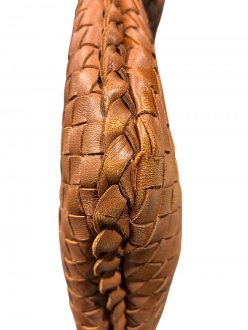 BOTTEGA VENETA（ボッテガベネタ）BOTTEGA VENETA (ボッテガベネタ) イントレチャート ホーボーバッグ  ブラウン サイズ:-の古着・服飾アイテム