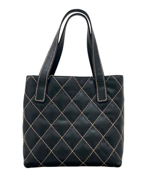 CHANEL（シャネル）CHANEL (シャネル) Wild stitch ワイルドステッチトートバッグ ブラックの古着・服飾アイテム