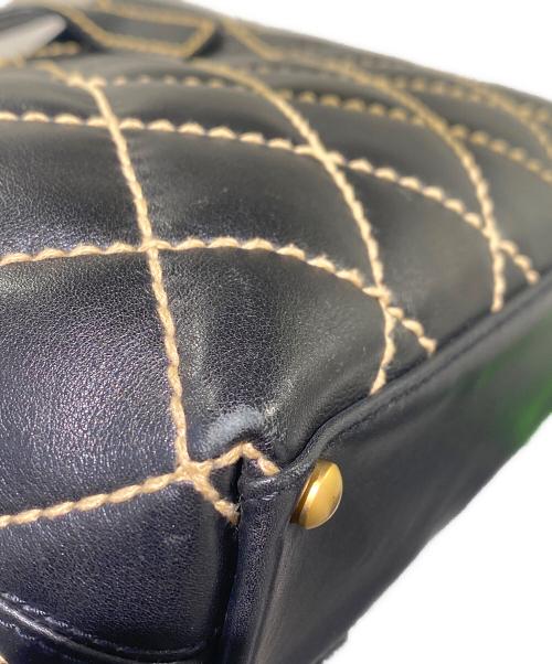 CHANEL（シャネル）CHANEL (シャネル) Wild stitch ワイルドステッチトートバッグ ブラックの古着・服飾アイテム