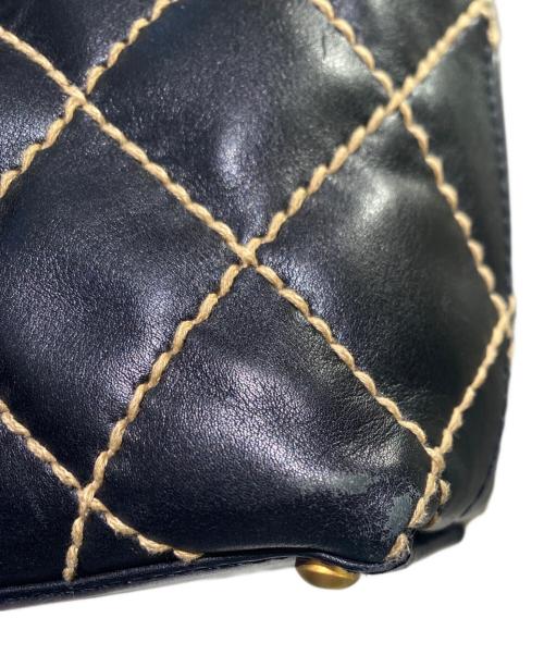 CHANEL（シャネル）CHANEL (シャネル) Wild stitch ワイルドステッチトートバッグ ブラックの古着・服飾アイテム