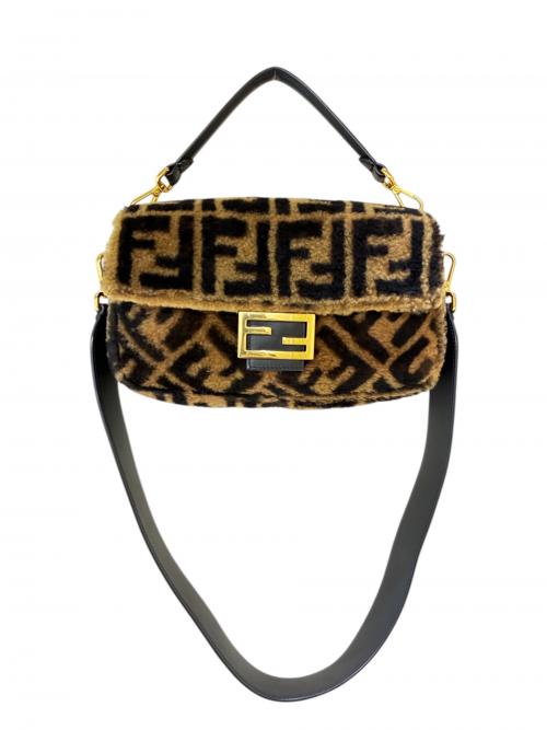 FENDI（フェンディ）FENDI (フェンディ) ワンショルダーバッグ ブラウン×ブラックの古着・服飾アイテム