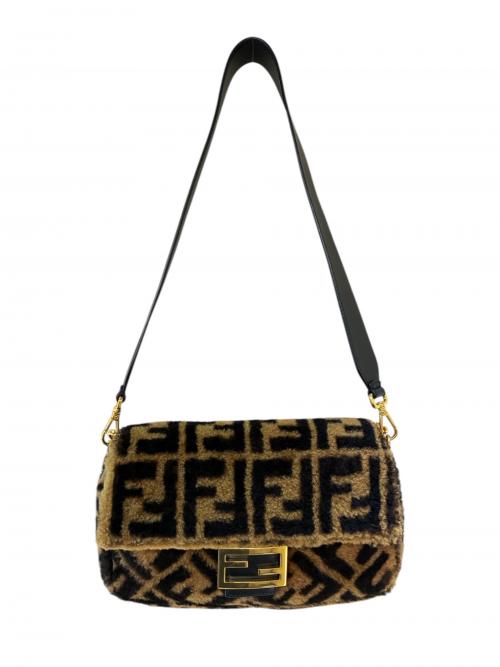 FENDI（フェンディ）FENDI (フェンディ) ワンショルダーバッグ ブラウン×ブラックの古着・服飾アイテム