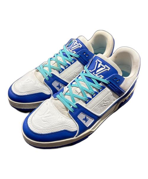 LOUIS VUITTON（ルイ ヴィトン）LOUIS VUITTON (ルイ ヴィトン) LVトレイナーラインスニーカー ブルー×ホワイト サイズ:8の古着・服飾アイテム