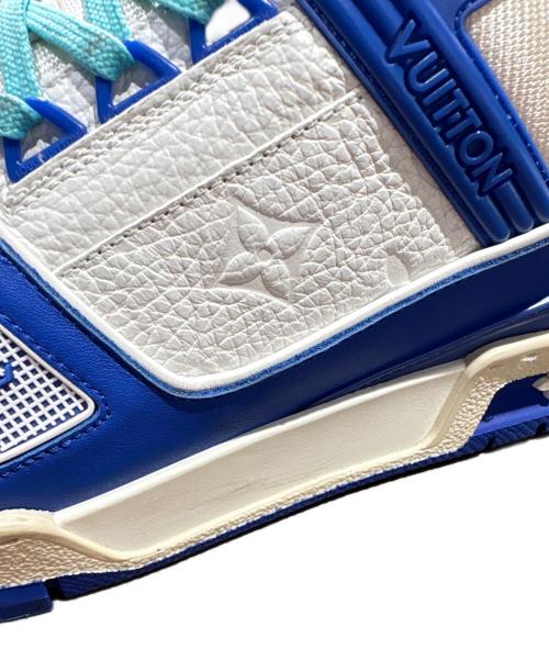 LOUIS VUITTON（ルイ ヴィトン）LOUIS VUITTON (ルイ ヴィトン) LVトレイナーラインスニーカー ブルー×ホワイト サイズ:8の古着・服飾アイテム