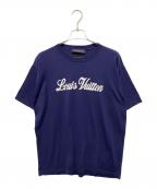 LOUIS VUITTONルイ ヴィトン）の古着「インサイドアウトロゴニットTシャツ」｜ネイビー