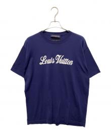 LOUIS VUITTON（ルイ ヴィトン）の古着「インサイドアウトロゴニットTシャツ」｜ネイビー