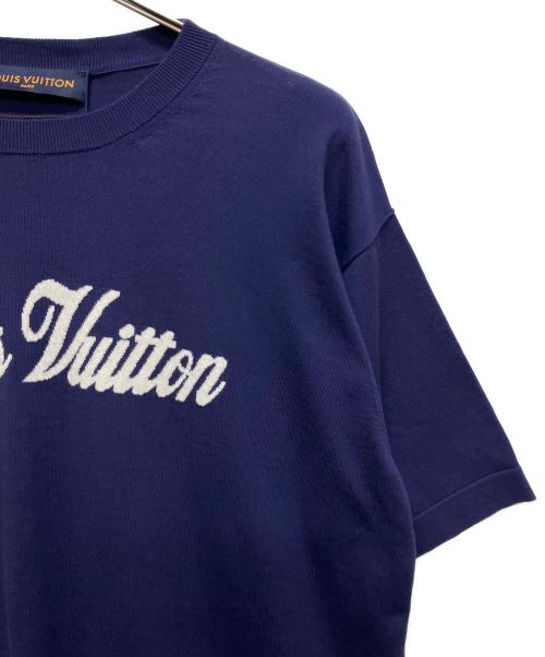 LOUIS VUITTON（ルイ ヴィトン）LOUIS VUITTON (ルイ ヴィトン) インサイドアウトロゴニットTシャツ ネイビー サイズ:Ｌの古着・服飾アイテム
