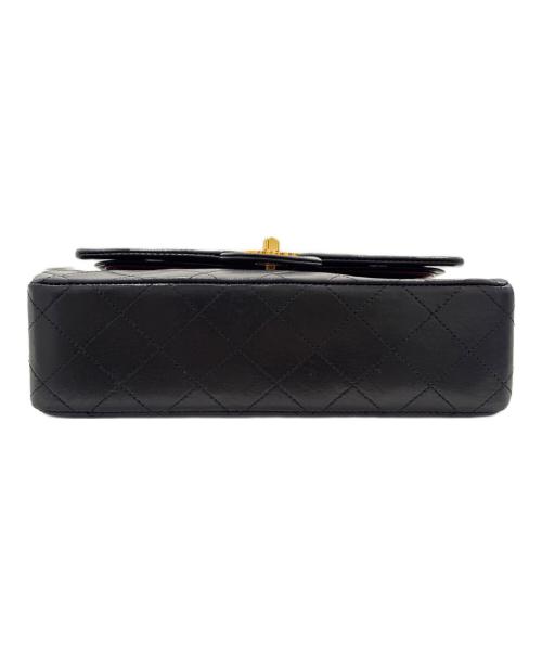 CHANEL（シャネル）CHANEL (シャネル) Matelassé Bag マトラッセ23 Wフラップチェーンショルダーバッグ ブラック×ゴールド金具 サイズ:23の古着・服飾アイテム