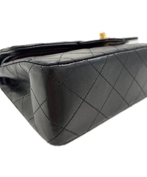 CHANEL（シャネル）CHANEL (シャネル) Matelassé Bag マトラッセ23 Wフラップチェーンショルダーバッグ ブラック×ゴールド金具 サイズ:23の古着・服飾アイテム
