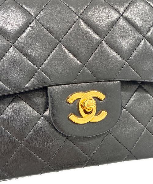 CHANEL（シャネル）CHANEL (シャネル) Matelassé Bag マトラッセ23 Wフラップチェーンショルダーバッグ ブラック×ゴールド金具 サイズ:23の古着・服飾アイテム