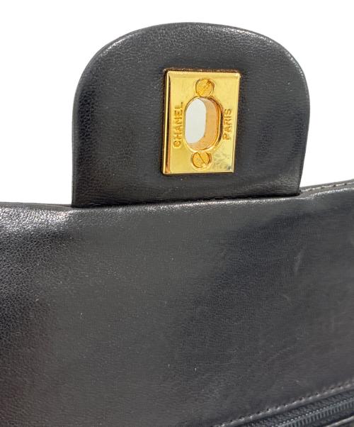 CHANEL（シャネル）CHANEL (シャネル) Matelassé Bag マトラッセ23 Wフラップチェーンショルダーバッグ ブラック×ゴールド金具 サイズ:23の古着・服飾アイテム