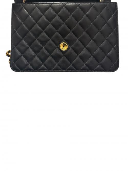 CHANEL（シャネル）CHANEL (シャネル) マトラッセ プッシュロックチェーンショルダーバッグ ブラック サイズ:-の古着・服飾アイテム