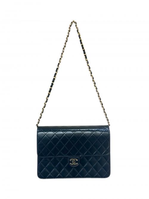 CHANEL（シャネル）CHANEL (シャネル) マトラッセ プッシュロックチェーンショルダーバッグ ブラック サイズ:-の古着・服飾アイテム