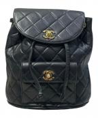 CHANELシャネル）の古着「ココマーク マトラッセ チェーンショルダー バッグパック」｜ブラック