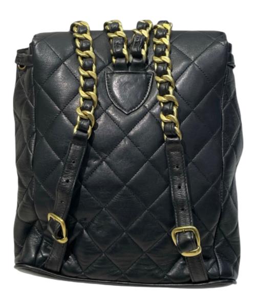 CHANEL（シャネル）CHANEL (シャネル) ココマーク マトラッセ チェーンショルダー バッグパック ブラックの古着・服飾アイテム