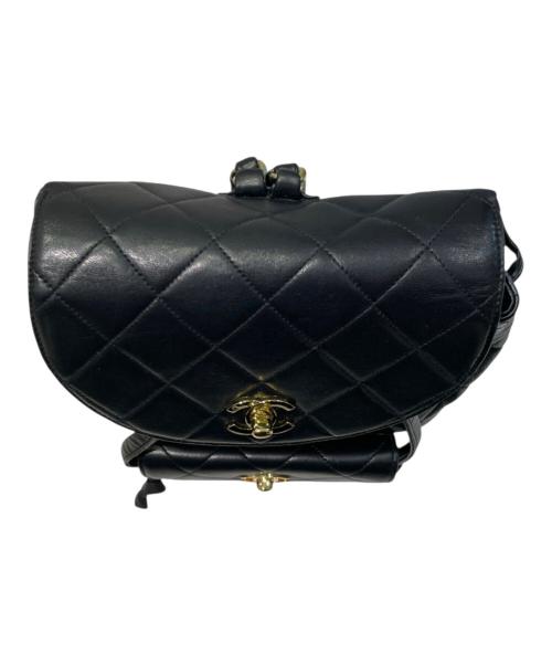 CHANEL（シャネル）CHANEL (シャネル) ココマーク マトラッセ チェーンショルダー バッグパック ブラックの古着・服飾アイテム