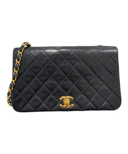 CHANEL（シャネル）CHANEL (シャネル) フルフラップ マトラッセ ターンロック ショルダーバッグ/Full Flap Matelassé Turn-Lock Chain Shoulder Bag ブラック サイズ:23の古着・服飾アイテム