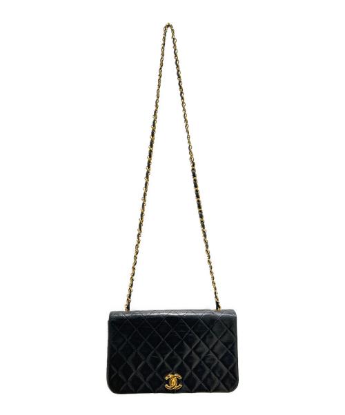 CHANEL（シャネル）CHANEL (シャネル) フルフラップ マトラッセ ターンロック ショルダーバッグ/Full Flap Matelassé Turn-Lock Chain Shoulder Bag ブラック サイズ:23の古着・服飾アイテム