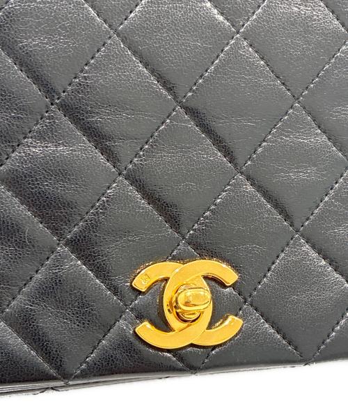 CHANEL（シャネル）CHANEL (シャネル) フルフラップ マトラッセ ターンロック ショルダーバッグ/Full Flap Matelassé Turn-Lock Chain Shoulder Bag ブラック サイズ:23の古着・服飾アイテム