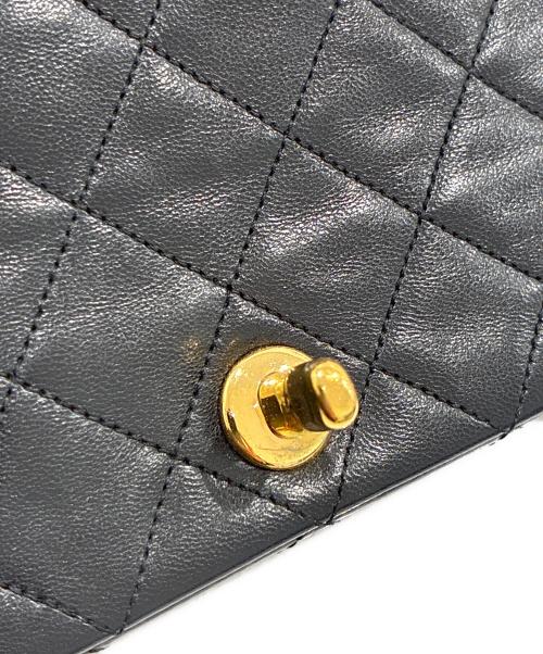 CHANEL（シャネル）CHANEL (シャネル) フルフラップ マトラッセ ターンロック ショルダーバッグ/Full Flap Matelassé Turn-Lock Chain Shoulder Bag ブラック サイズ:23の古着・服飾アイテム