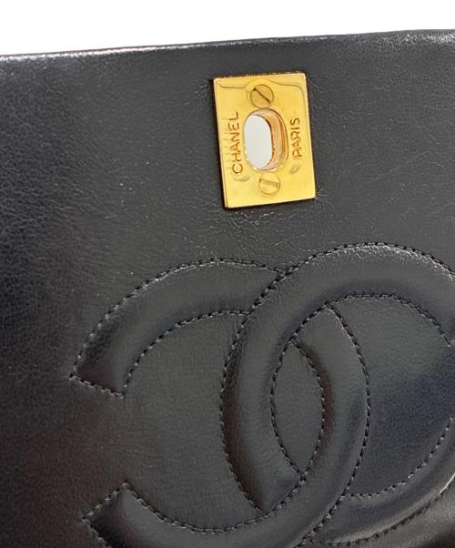 CHANEL（シャネル）CHANEL (シャネル) フルフラップ マトラッセ ターンロック ショルダーバッグ/Full Flap Matelassé Turn-Lock Chain Shoulder Bag ブラック サイズ:23の古着・服飾アイテム