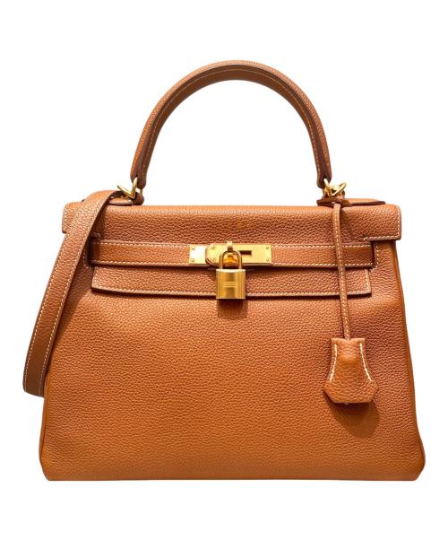 HERMES（エルメス）HERMES (エルメス) ケリー28 内縫い/ゴールド金具/トゴ/ゴールド/	A刻印/2017年 ゴールド サイズ:28の古着・服飾アイテム