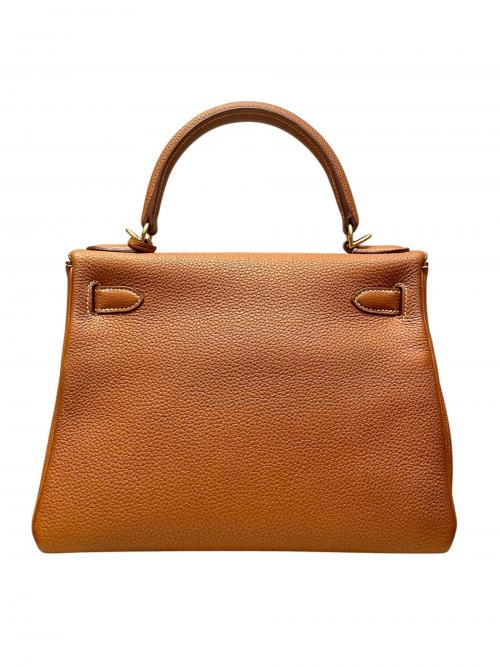 HERMES（エルメス）HERMES (エルメス) kelly 28/ケリー28 内縫い/ゴールド金具/トゴ/ゴールド/	A刻印/2017年 ゴールド サイズ:28の古着・服飾アイテム
