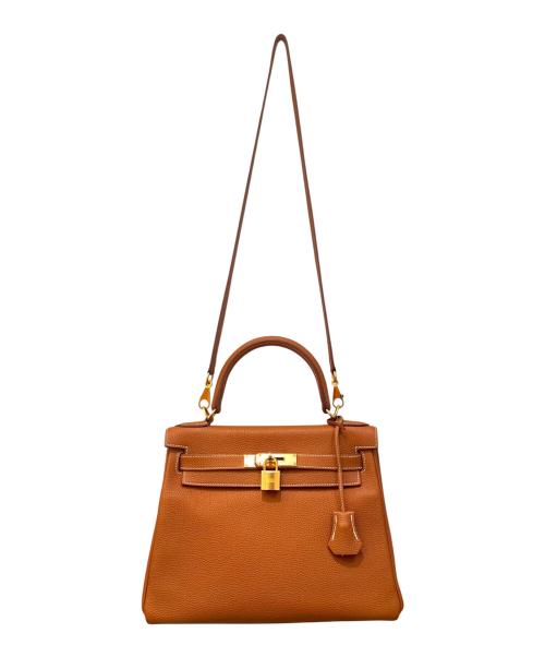 HERMES（エルメス）HERMES (エルメス) ケリー28 内縫い/ゴールド金具/トゴ/ゴールド/	A刻印/2017年 ゴールド サイズ:28の古着・服飾アイテム