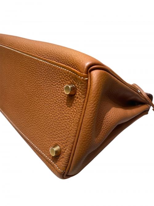 HERMES（エルメス）HERMES (エルメス) kelly 28/ケリー28 内縫い/ゴールド金具/トゴ/ゴールド/	A刻印/2017年 ゴールド サイズ:28の古着・服飾アイテム