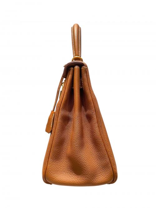 HERMES（エルメス）HERMES (エルメス) kelly 28/ケリー28 内縫い/ゴールド金具/トゴ/ゴールド/	A刻印/2017年 ゴールド サイズ:28の古着・服飾アイテム