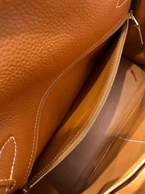 HERMES（エルメス）HERMES (エルメス) kelly 28/ケリー28 内縫い/ゴールド金具/トゴ/ゴールド/	A刻印/2017年 ゴールド サイズ:28の古着・服飾アイテム