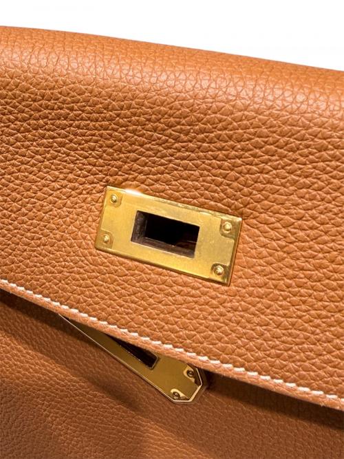 HERMES（エルメス）HERMES (エルメス) kelly 28/ケリー28 内縫い/ゴールド金具/トゴ/ゴールド/	A刻印/2017年 ゴールド サイズ:28の古着・服飾アイテム