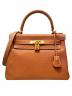 HERMES（エルメス）の古着「ケリー28 内縫い/ゴールド金具/ゴールド/A刻印:2017年製」｜ゴールド