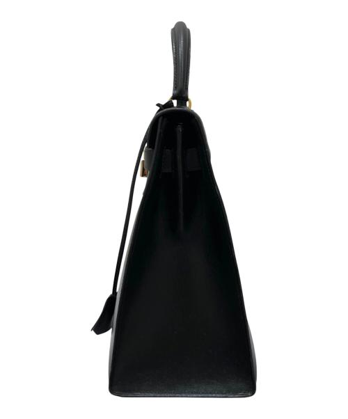 HERMES（エルメス）HERMES (エルメス) ケリー32 外縫い/ゴールド金具/ボックスカーフ/ブラック/□Y刻印：1995年製造 ブラック サイズ:32の古着・服飾アイテム