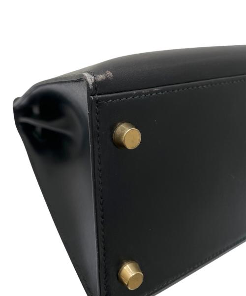 HERMES（エルメス）HERMES (エルメス) ケリー32 外縫い/ゴールド金具/ボックスカーフ/ブラック/□Y刻印：1995年製造 ブラック サイズ:32の古着・服飾アイテム