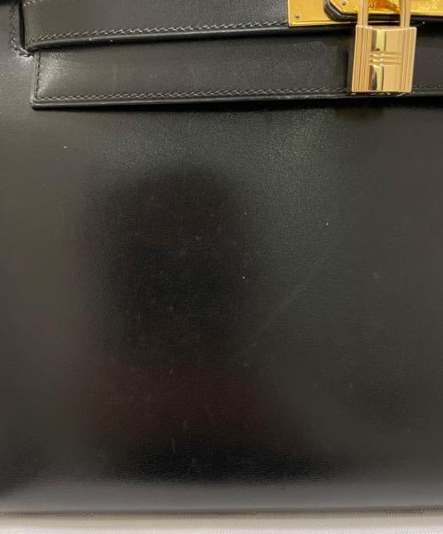 HERMES（エルメス）HERMES (エルメス) ケリー32 外縫い/ゴールド金具/ボックスカーフ/ブラック/□Y刻印：1995年製造 ブラック サイズ:32の古着・服飾アイテム